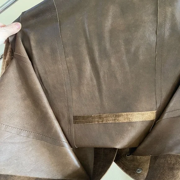 VINTAGE DOLCE & GABBANA BROWN LEATHER JACKET